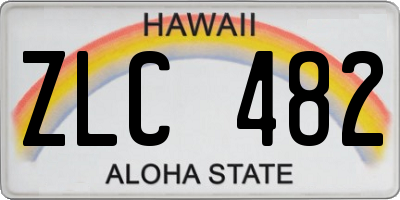 HI license plate ZLC482