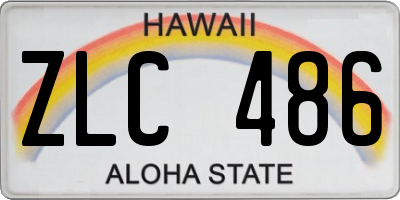HI license plate ZLC486