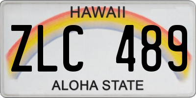 HI license plate ZLC489