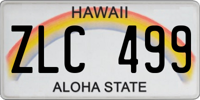 HI license plate ZLC499