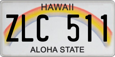 HI license plate ZLC511