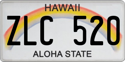 HI license plate ZLC520