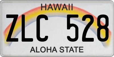 HI license plate ZLC528