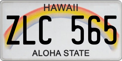 HI license plate ZLC565