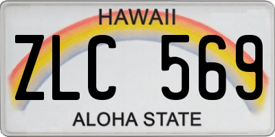 HI license plate ZLC569