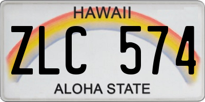 HI license plate ZLC574