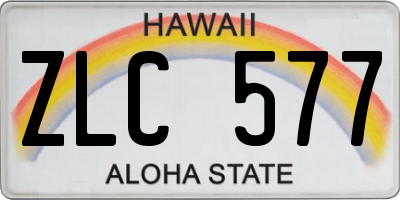 HI license plate ZLC577