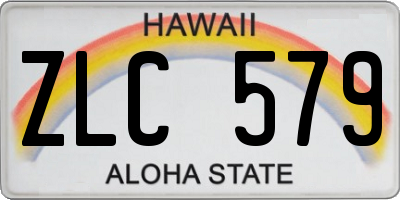 HI license plate ZLC579