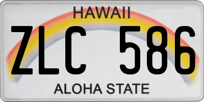 HI license plate ZLC586