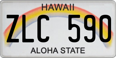 HI license plate ZLC590