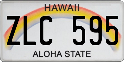 HI license plate ZLC595