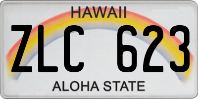 HI license plate ZLC623