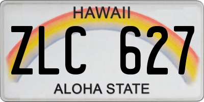 HI license plate ZLC627