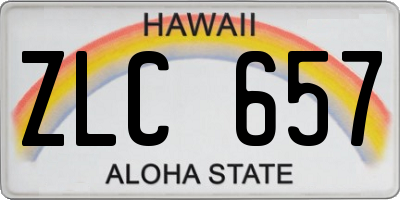 HI license plate ZLC657