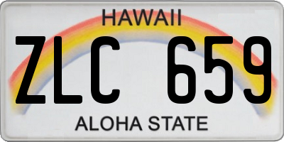 HI license plate ZLC659