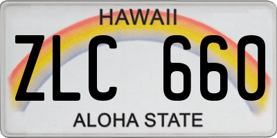 HI license plate ZLC660