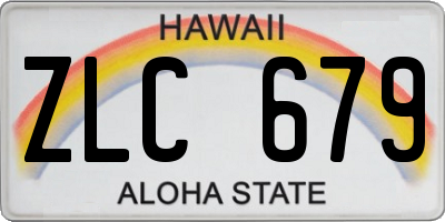 HI license plate ZLC679