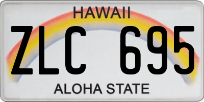 HI license plate ZLC695