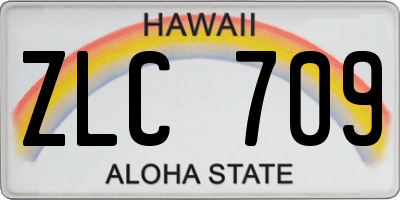 HI license plate ZLC709