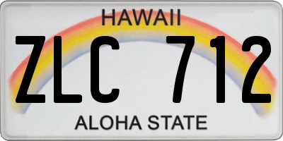 HI license plate ZLC712