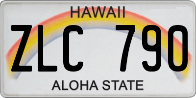 HI license plate ZLC790
