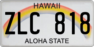 HI license plate ZLC818
