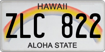 HI license plate ZLC822