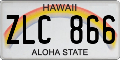 HI license plate ZLC866