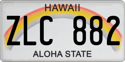 HI license plate ZLC882