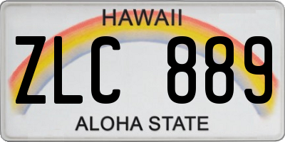 HI license plate ZLC889