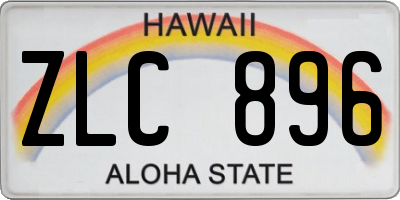 HI license plate ZLC896
