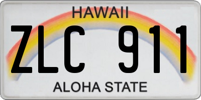 HI license plate ZLC911