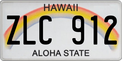 HI license plate ZLC912