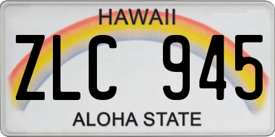 HI license plate ZLC945
