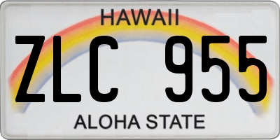 HI license plate ZLC955