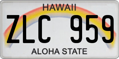HI license plate ZLC959