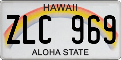 HI license plate ZLC969