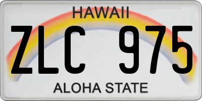 HI license plate ZLC975