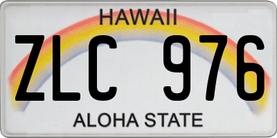 HI license plate ZLC976