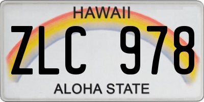 HI license plate ZLC978