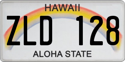 HI license plate ZLD128