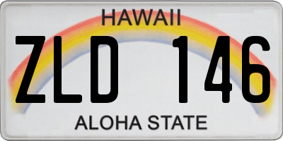 HI license plate ZLD146