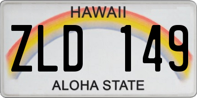 HI license plate ZLD149