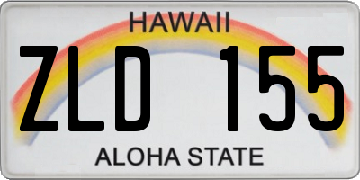 HI license plate ZLD155
