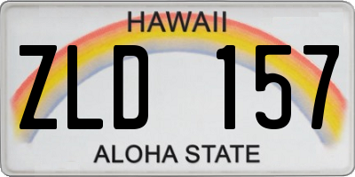 HI license plate ZLD157