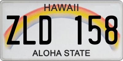 HI license plate ZLD158