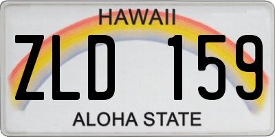 HI license plate ZLD159