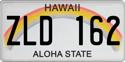 HI license plate ZLD162