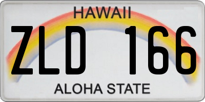 HI license plate ZLD166