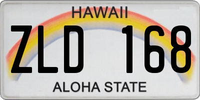 HI license plate ZLD168